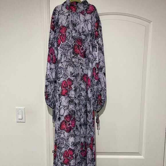 Beautiful pink and purple floral midi dress from Fame. - Picture 1 of 3
